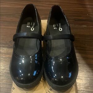 Mix No. 6 Shiny Black Kids Dress Shoes